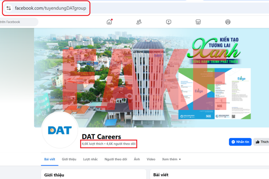Cảnh báo giả mạo tuyển dụng DAT Group