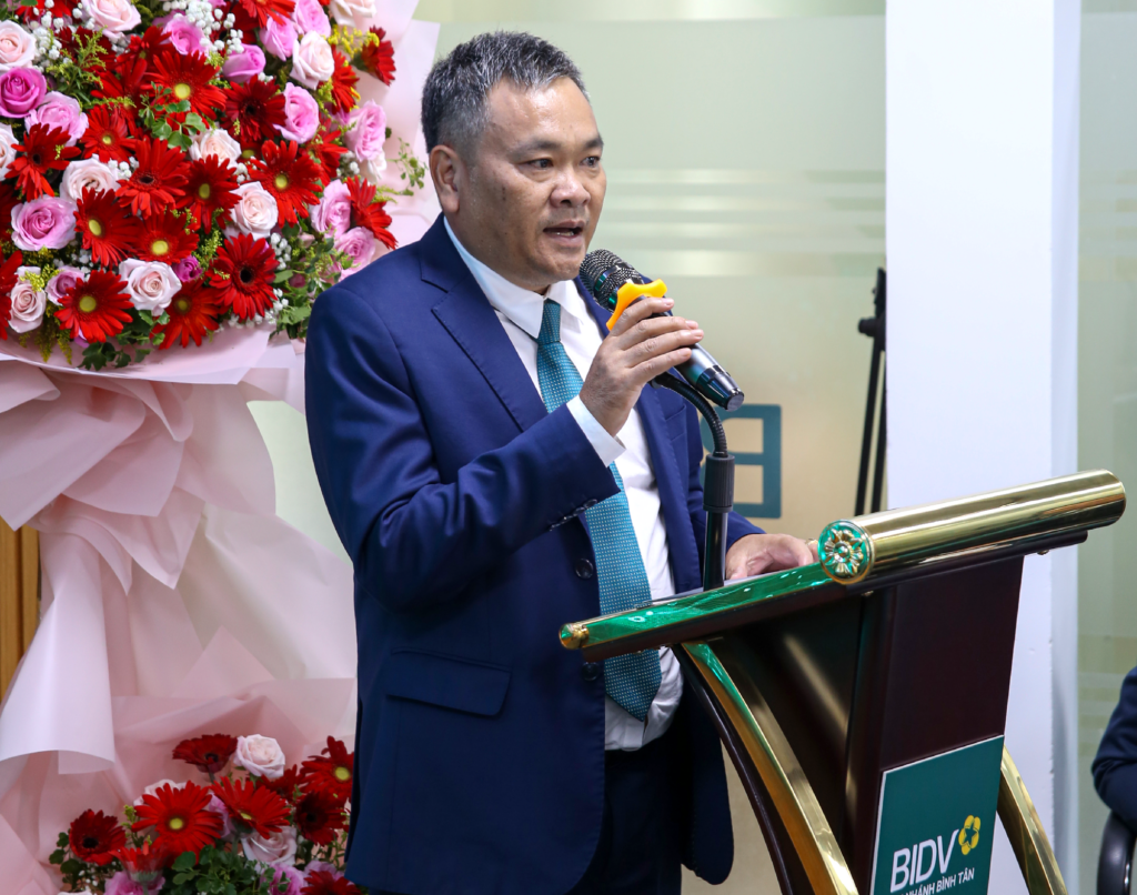 Ông Nguyễn Ngọc Tiến – Giám đốc Chi nhánh BIDV Bình Tân phát biểu