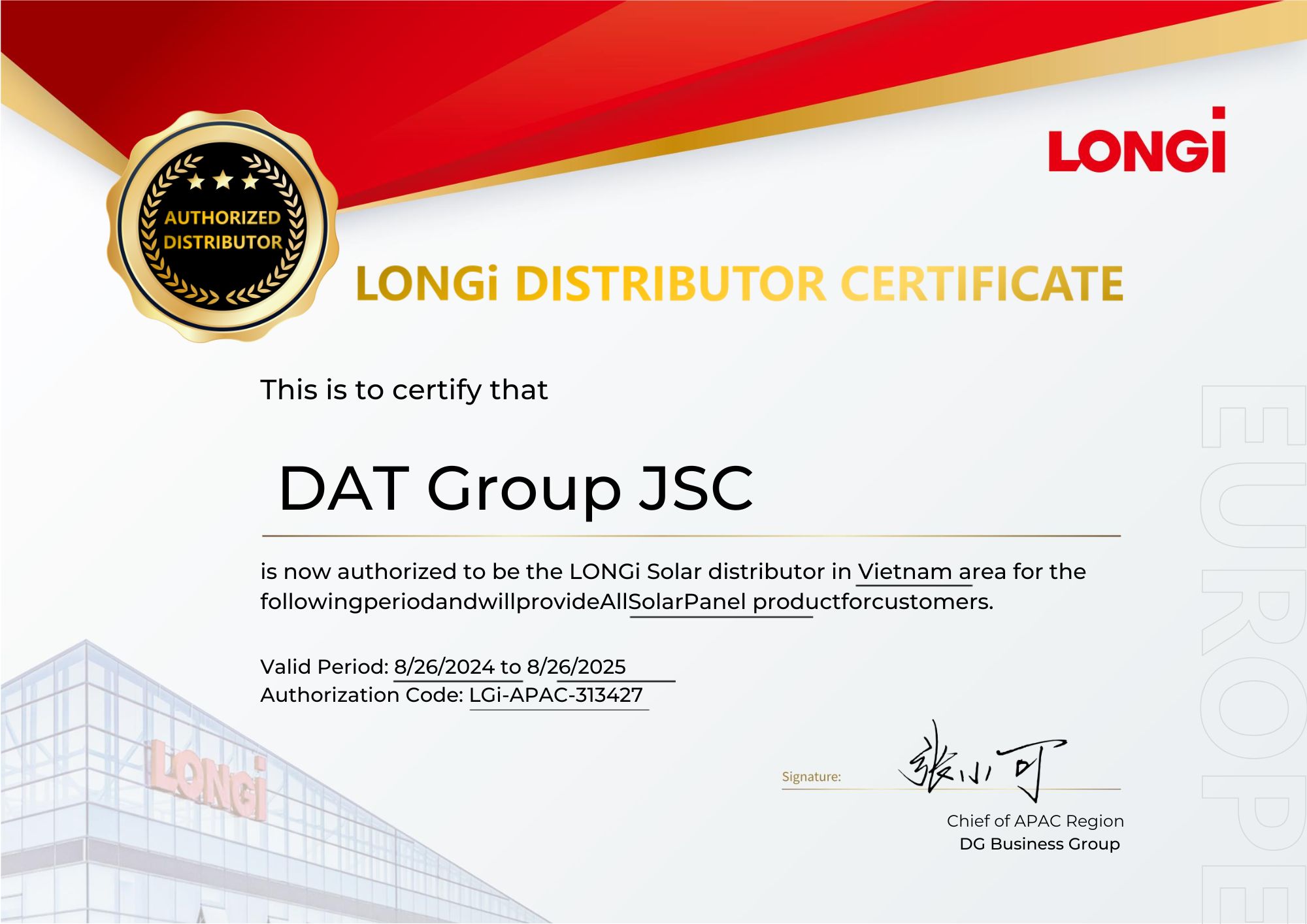 longi dat group distributor