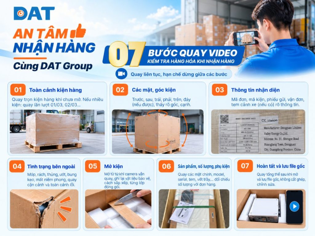 DAT GROUP hướng dẫn kiểm tra hàng hóa